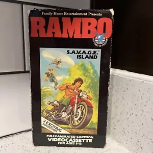 Rambo Savage Island (1986) 3 animierte Episoden VHS SELTEN - schneller kostenloser Versand!!! - Bild 1 von 5