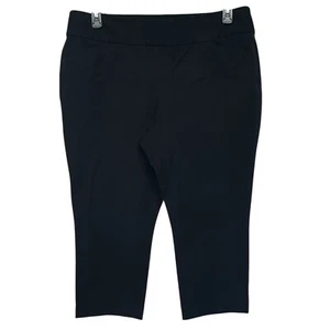 Christopher & Banks Damen Caprihose Größe 16P schwarz Stretch Baumwolle Viskose Tasche - Bild 1 von 10