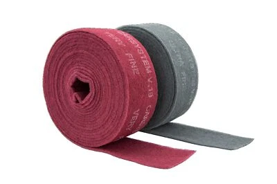 CARSYTEM Carsystem V.19 Schleifvlies, auf Rolle, 115mm x 10m, Vlies, rot und grau