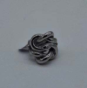 Nudo doble de acero inoxidable altamente pulido para hombre talla 19 - Imagen 1 de 4