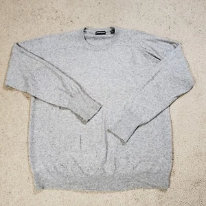 Maglione uomo Joseph & Lyman in cashmere taglia XL grigio girocollo pullover a costine - Foto 1 di 8