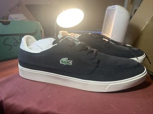Lacoste Men’s Black Suede Shoes Size 12 New ! - Picture 1 of 12