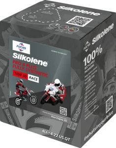 Fuchs Silkolene Pro 4 Plus 10W-50 Synthetic Motorcycle Engine Oil 4 Litre New - Picture 1 of 1