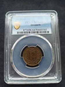Denmark : 1 Skilling 1856 ; PCGS : MS 64 - Picture 1 of 2