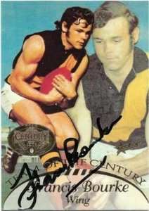 1996 Select Team of The Century (TC8) Francis BOURKE Richmond (Hand Signed) - Bild 1 von 1