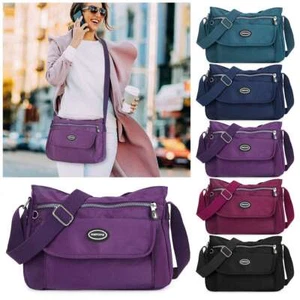 Womens Waterproof Messenger Cross Body Ladies Handbag Shoulder Bag Large Purse - Picture 1 of 17