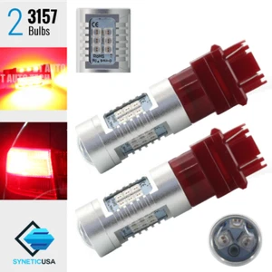 2 bombillas LED 3157/4057 SMD doble filamento 50W rojo brillante freno cola de parada - Imagen 1 de 7