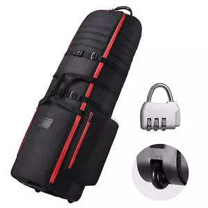 Golf Club Travel Bag Golf Luggage Case Cover with Wheels 1800D Oxford - Picture 1 of 12