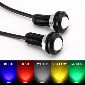 2X LED Car Eagle Eye Daytime Running Light 18mm DRL Signal Lamp Auto Fog Lights - Picture 1 of 18