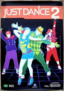 Just Dance 2 RARE Wii 59cm x 84cm Promotional Poster - Picture 1 of 1