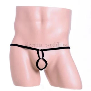G-String Tanga-Unterteil Doppelring Männer Unterwäsche Reizwäsche-Schwarz - Bild 1 von 7
