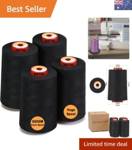 Set of 4 Large Spun Polyester Thread Cones - 22000 Yards for Sewing & Quilting - Picture 1 of 9