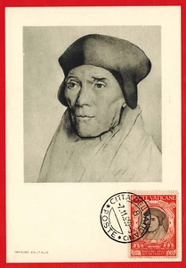 1950-Vatikan-Maximumkarte-Kardinal St. Jean Fisher-Konzil von Trient-Ref.C.96a - Bild 1 von 2