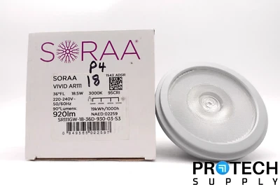 Soraa VIVID AR111 Gu10 3000K SR111GW-18-36D-930-03-S3 NEW with WARRANTY - Image 1 of 4
