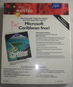 Vintage NOS versiegelt Microsoft Home Karibik Landschaftsprogramm für Flugsimulator - Bild 1 von 3