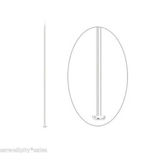 480 Silver Plated Brass HEADPINS 1.5 inch 24 gauge Thin No Lead/Nickel Head Pin - Picture 1 of 1
