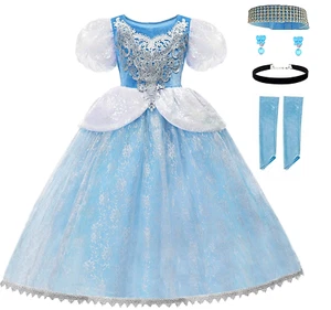 Enchanting Cinderella Costume Dress for Girls – Complete Set with Accessories - Picture 1 of 10