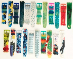 SWATCH ORIGINAL SCUBA PLASTIC BAND STRAPs - VINTAGE MODELS 17mm #5014 - Picture 1 of 23