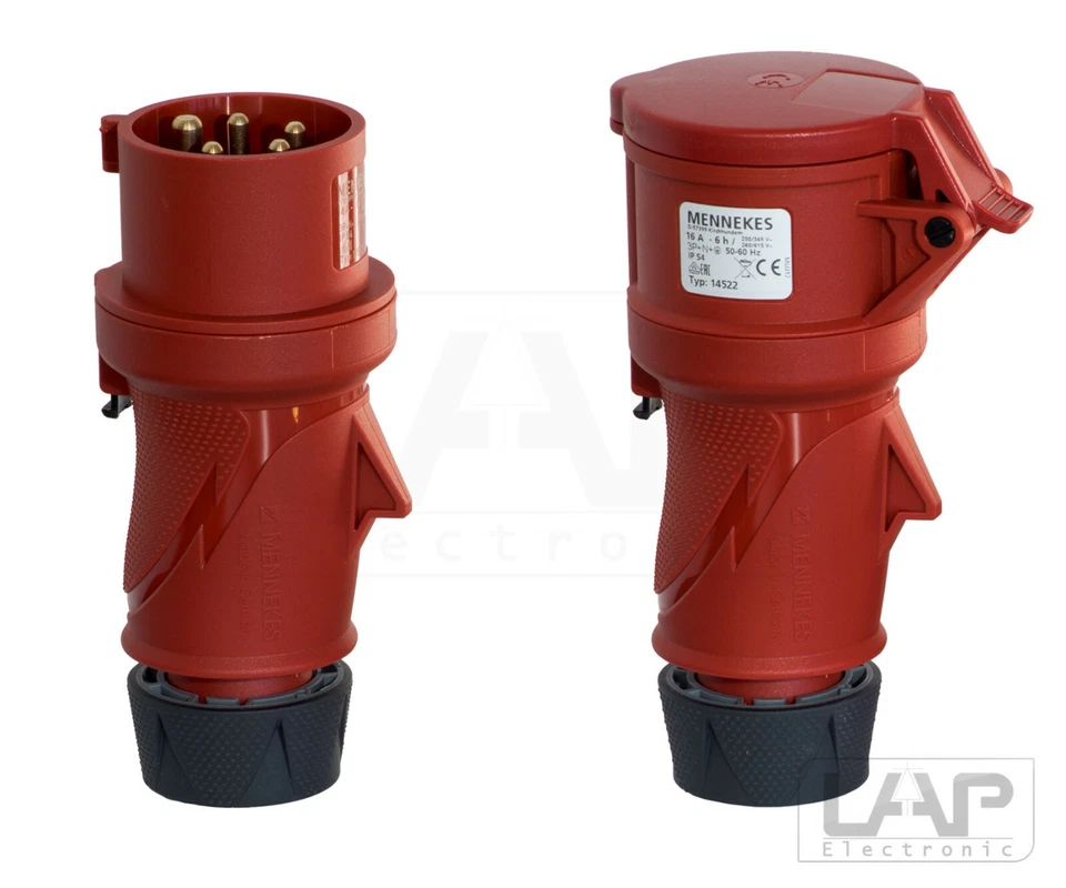 Mennekes CEE Stecker Kupplung Starkstrom Drehstrom 16A 32A 400V Powertop