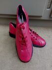  BNWOT Damart Ladies Size UK 8 Red Lace Up Cushioned Comfort Shoes