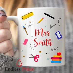 Personalisierter Lehrerbecher Name Geschenkbecher personalisiertes Schulende Geschenk Lehrer - Bild 1 von 3