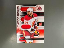 Nick DeSimone 2022/23 SP Authentic Game Used Jersey Relic Calgary Flames  A9