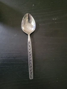 1 Oneida Northland Stainless Japan Pasadena Vintage Oval Soup Spoon Black Accent - Picture 1 of 6