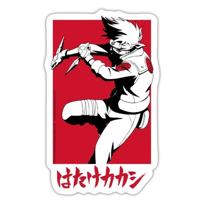 SPREADSHIRT Naruto Shippuden Kakashi-Design Mit Schriftzeichen Aufkleber Sticker