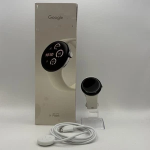 Google Pixel Watch 3 41mm srebrne aluminium z porcelaną sportową (LTE) - bardzo dobry - Zdjęcie 1 z 5