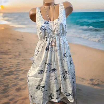 Umstandsmode Umstandskleid Schwangerschaftskleid S M L XL weiß blau (301) - Bild 1 von 4