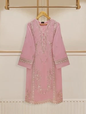 2 Piezas Talla - Algodón Bordado Mediano Agha Noor Salwar Kameez Foto 1 de 4