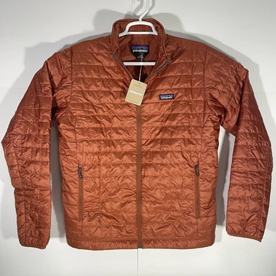 Patagonia Men’s Nano Puff Jacket Burnished Red Full Zip Size Large New 84212 NWT - Image 1 of 4