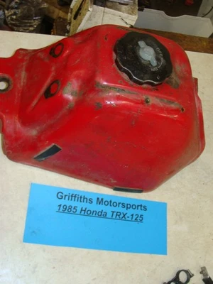 1986 84-86 HONDA TRX125 FOURTRAX oem gas fuel tank w cap clean inside no leaks - Image 1 of 4