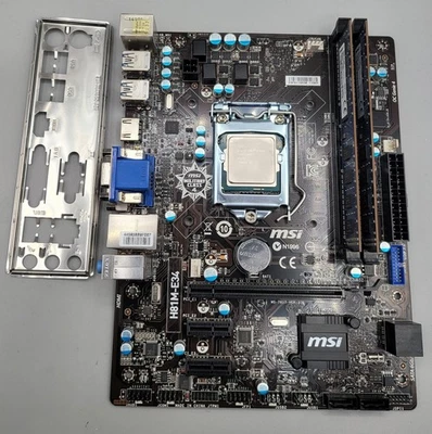 Mainboard MSI H81M-E34 + Intel Core i5-4440 + 4GB DDR3 RAM - Bild 1 von 2