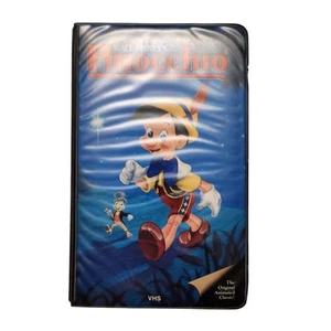  Disney Black Diamond PINOCCHIO (1940) Original Black Padded Clamshell VHS - Picture 1 of 7