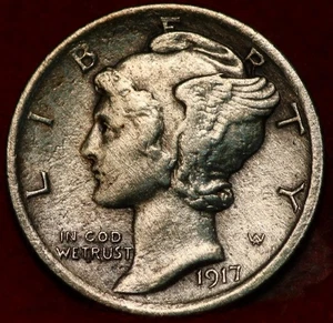 1917 Philadelphia Mint Silver Mercury Dime - Picture 1 of 2