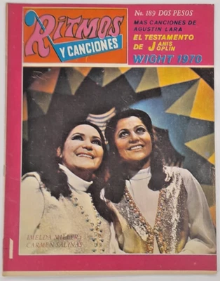 RITMOS Y CANCIONES MEXICAN MAGAZINE, No.189 JAN 71, JANIS JOPLIN / JIMI HENDRIX - Image 1 of 4