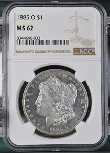 1885-O Morgan Dollar NGC Certified MS62 - Bild 1 von 2