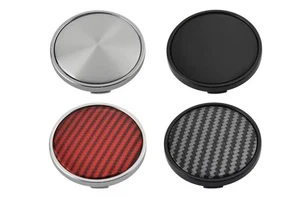 BizTech 4x 50mm Wheel Center Caps (Clip 45mm) Black, Blue, Chrome, Carbon Look - Picture 1 of 13
