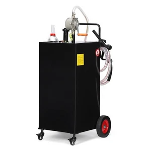 Fuel Caddy, 30 Gallon Gas Caddy On 4 Wheels with Manual Transfer Siphon Pump,... - Picture 1 of 7