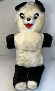 Vintage Panda Plüschtier Stofftier Glockengeräusch 26 Zoll Gummi Gesicht Karneval Plüsch - Bild 1 von 7