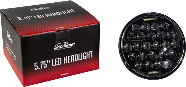 Faro LED Disco Duro 5.75" con Luz de Circulación Diurna para Harleys Negro 75W Foto 1 de 1