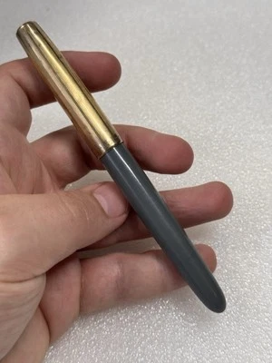 Pluma Estilográfica Parker 51 1/10 Tapa Rellena de Oro 16K Cuerpo Gris Foto 1 de 4