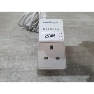 Netgear XAVB5401 AV500 Passthrough Single Powerline Adapter White Ethernet Port - Picture 1 of 11