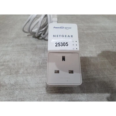 Netgear XAVB5401 AV500 Passthrough Single Powerline Adapter White Ethernet Port - Image 1 of 4