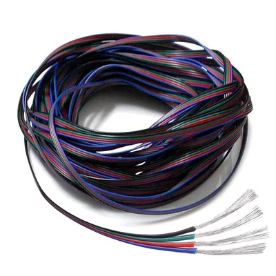 22 Gauge 4Pin Extension Wire 33ft RGB LED Strip Cable 5050 3528 - Image 1 of 4
