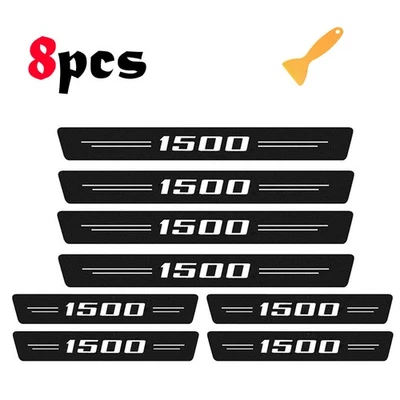 8X Para GMC Sierra 1500 Accesorios Camión Cabina Puerta Alféizar Placa Paso Pegatinas Cubierta Foto 1 de 4