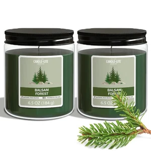 Juego de velas perfumadas Candle-Lite Balsam Forest, aromaterapia, paquete de 2 6,5 oz Si... - Imagen 1 de 4