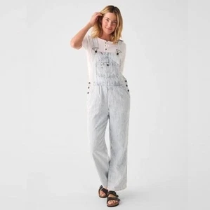 FAHERTY RAILROAD STRIPED TOPSAIL OVERALLS WOMEN’S SIZE XL - Picture 1 of 12