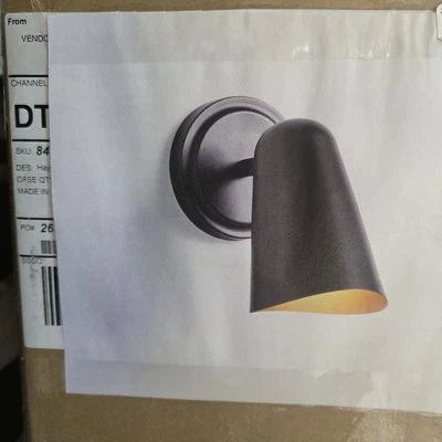 Aplique de metal Pottery Barn Hayes bronce antiguo 8" H Foto 1 de 3